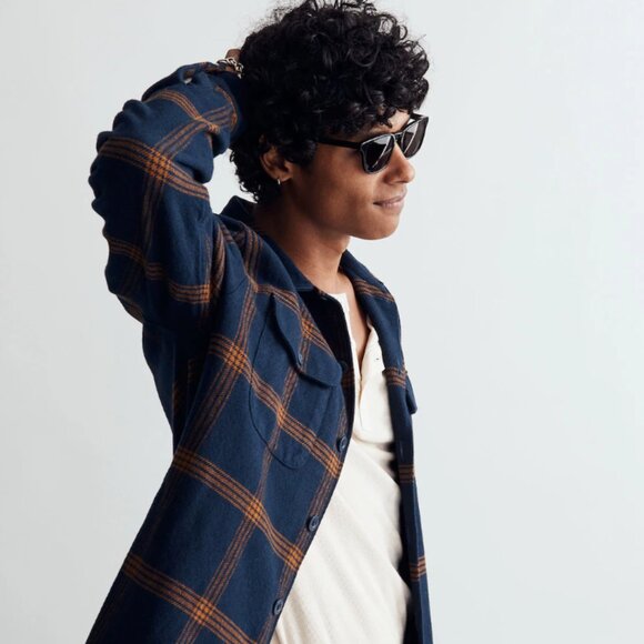 Madewell Brushed Flannel Easy Shirt-Jacket Mens XL perfect condition - Picture 2 of 6